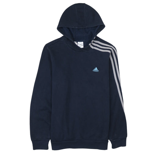Adidas Boys Blue Pullover Hoodie 164cm Regular Fit Sportswear