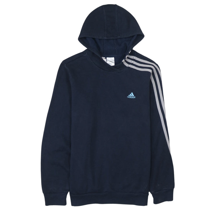 Adidas Boys Blue Pullover Hoodie 164cm Regular Fit Sportswear