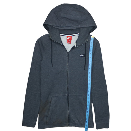 Nike Men's Grey Full Zip Hoodie Sweatshirt Size S