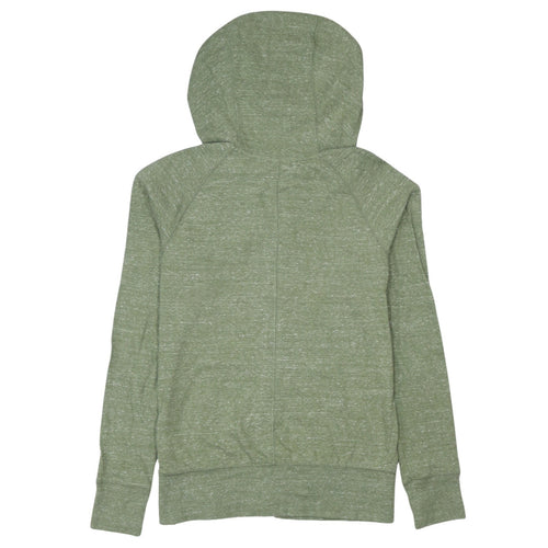 Nike Womens XS Green Full Zip Hoodie Sweatshirt Lightweight Cotton Blend