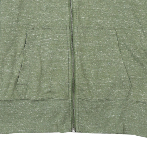 Nike Womens XS Green Full Zip Hoodie Sweatshirt Lightweight Cotton Blend