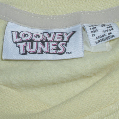 Looney Tunes Women's Yellow Crew Neck Sweatshirt Size S Bugs Bunny Design