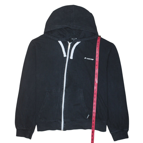 Lotto Men's Black 2XL Full Zip Hoodie Cotton Sweatshirt