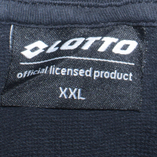 Lotto Men's Black 2XL Full Zip Hoodie Cotton Sweatshirt