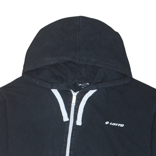 Lotto Men's Black 2XL Full Zip Hoodie Cotton Sweatshirt
