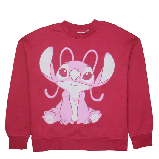 Disney Women’s Pink Pullover Sweatshirt Small Angel Graphic