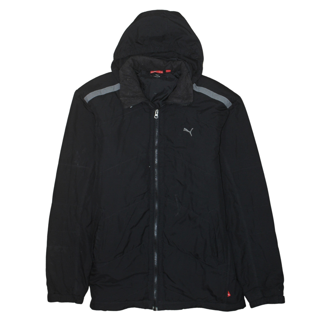 Puma Men's Black 2XL Hooded Full Zip Windbreaker Jacket