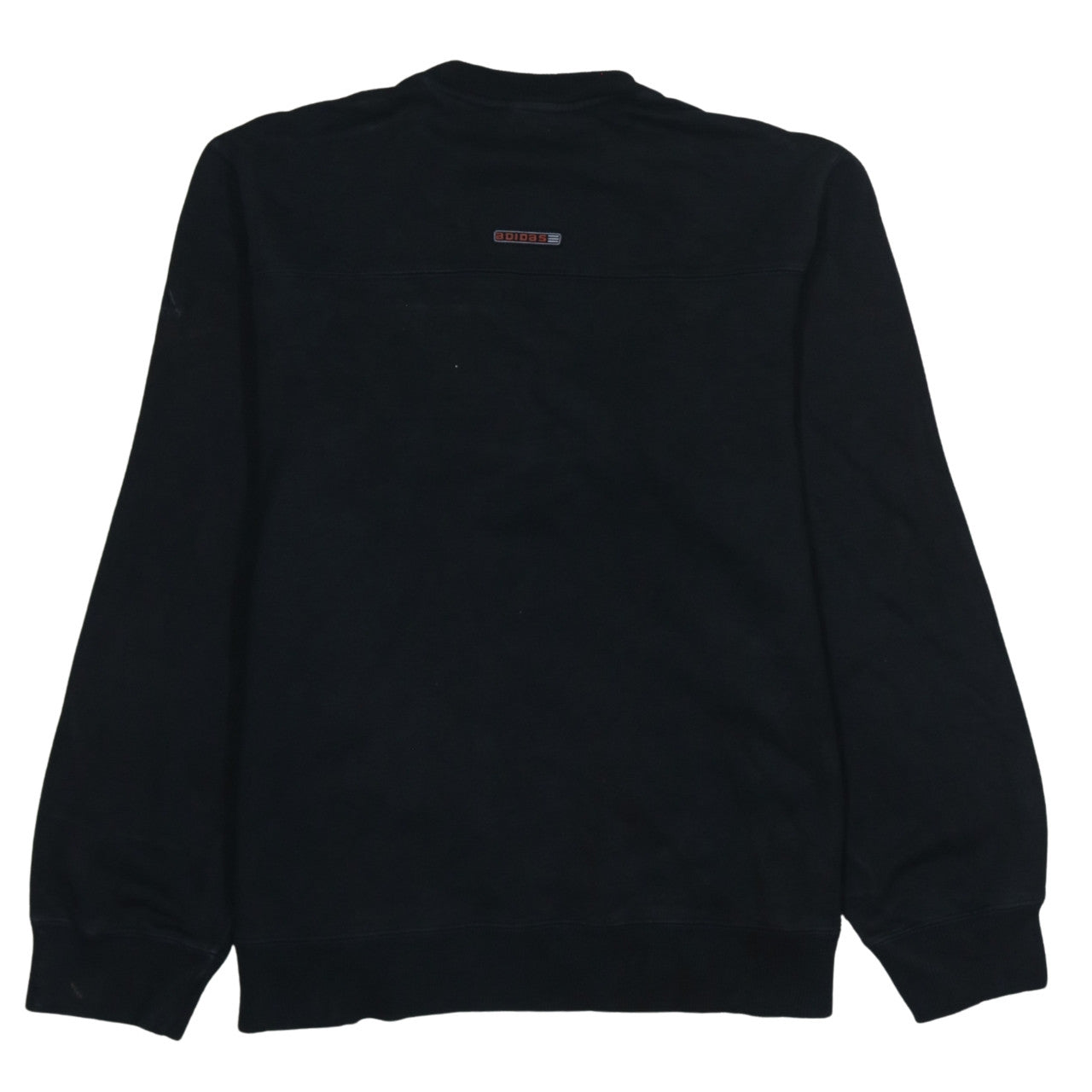 Adidas Mens Black Medium Pullover Sweatshirt Retro Logo Fleece
