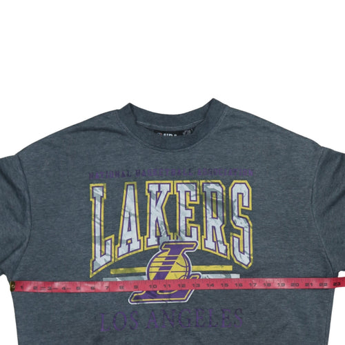 NBA Los Angeles Lakers Grey Cotton Pullover Sweatshirt 2XS Women