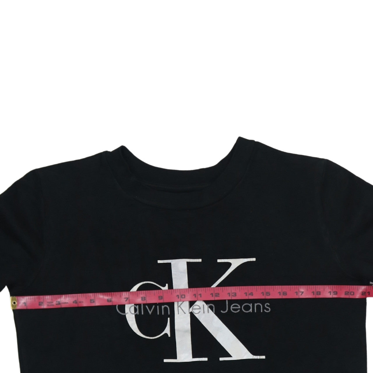 Calvin Klein Jeans Womens Black Small Logo Crew Neck Sweatshirt