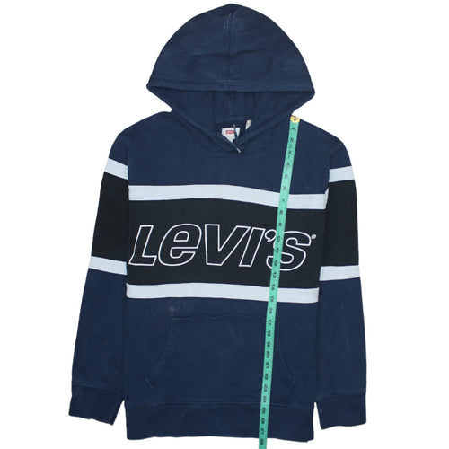Levi's Men's Blue L Pullover Hoodie Logo Graphic Sweatshirt