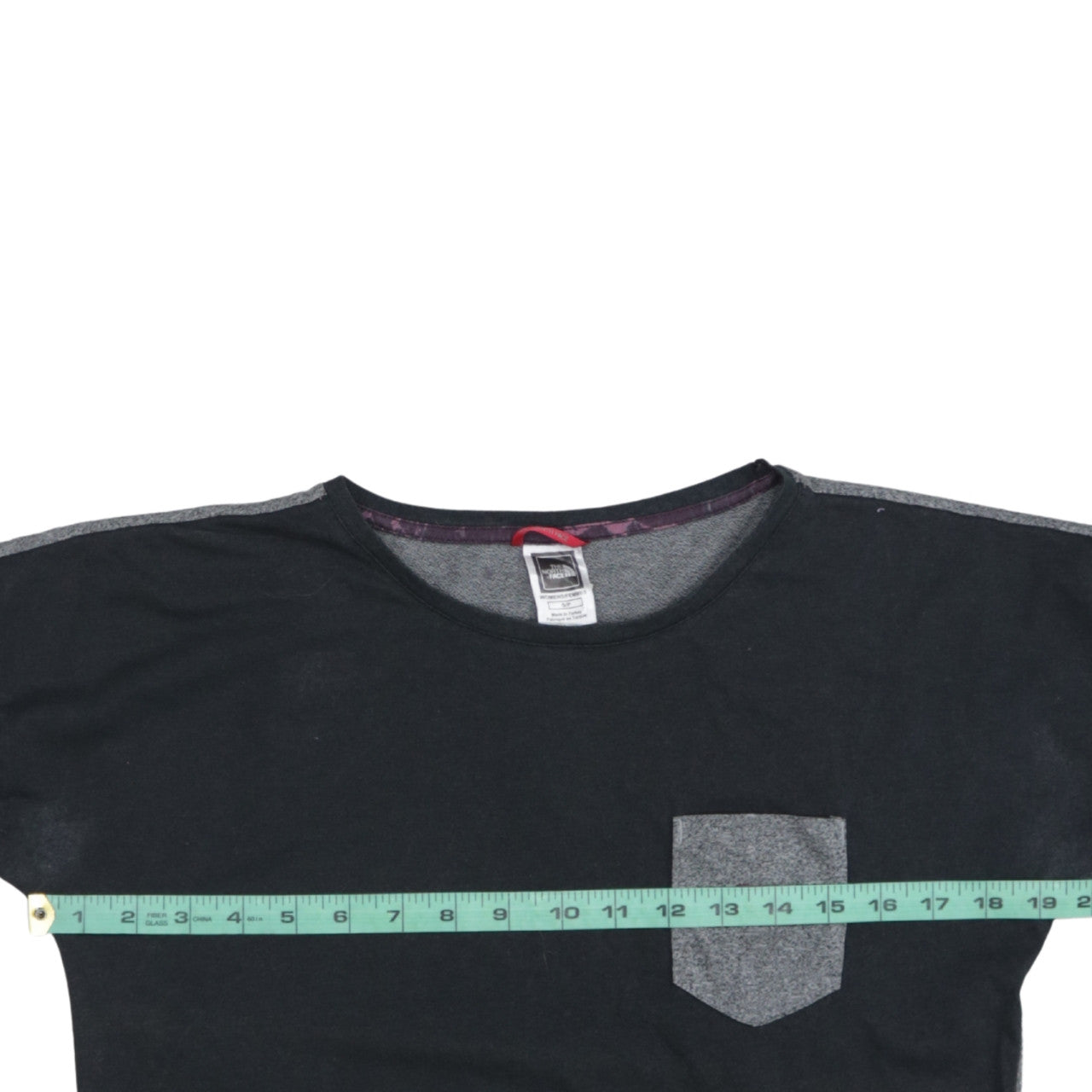 The North Face Womens Black Grey Crew Neck Colourblock T-Shirt S