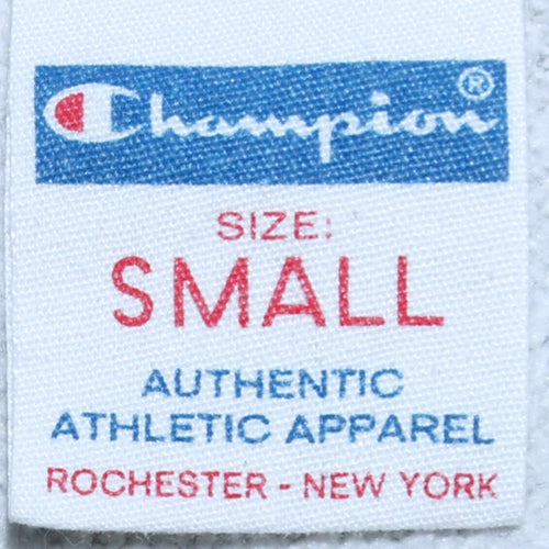Champion Men's Grey Small Full Zip Hoodie with Blue Lining