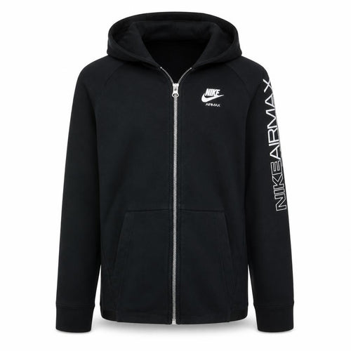 Nike Boys Black Air Max Full Zip Hoodie XL 13-15 Years Fleece Sweatshirt