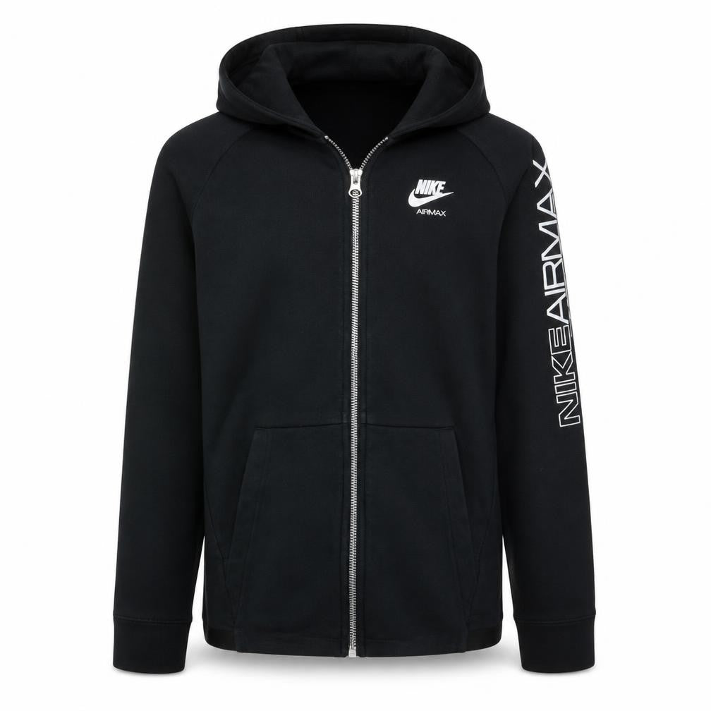 Nike Boys Black Air Max Full Zip Hoodie XL 13-15 Years Fleece Sweatshirt