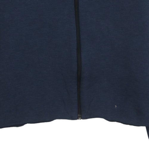 Adidas Womens Navy Blue Full Zip Hoodie Size 12-14 M Cotton Blend