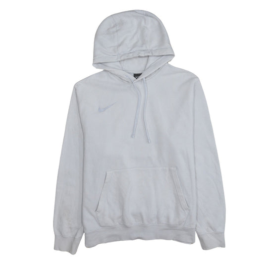 Nike Men's White Pullover Hoodie L Fleece Regular Fit Sportswear