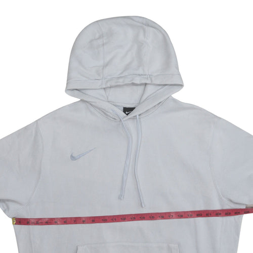 Nike Men's White Pullover Hoodie L Fleece Regular Fit Sportswear