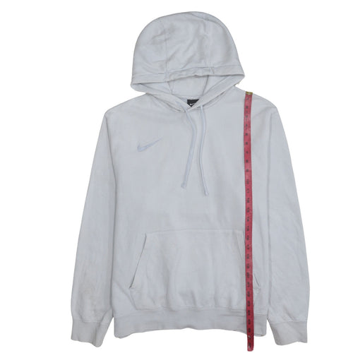 Nike Men's White Pullover Hoodie L Fleece Regular Fit Sportswear