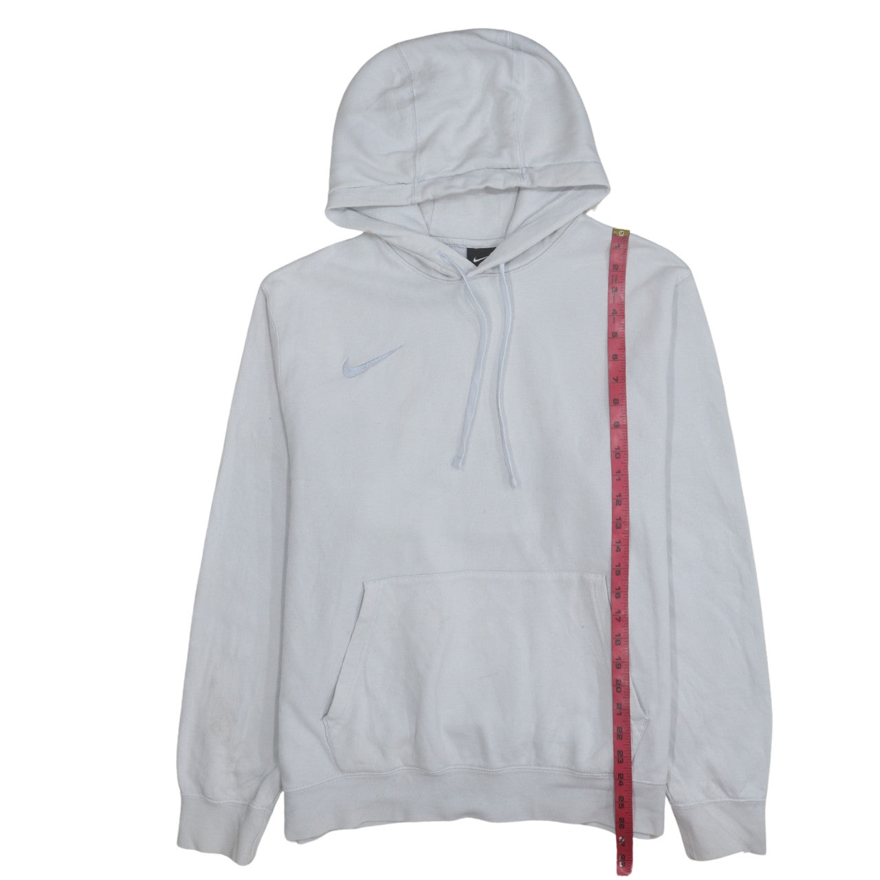 Nike Men's White Pullover Hoodie L Fleece Regular Fit Sportswear