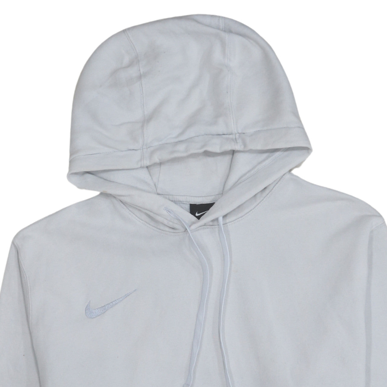 Nike Men's White Pullover Hoodie L Fleece Regular Fit Sportswear