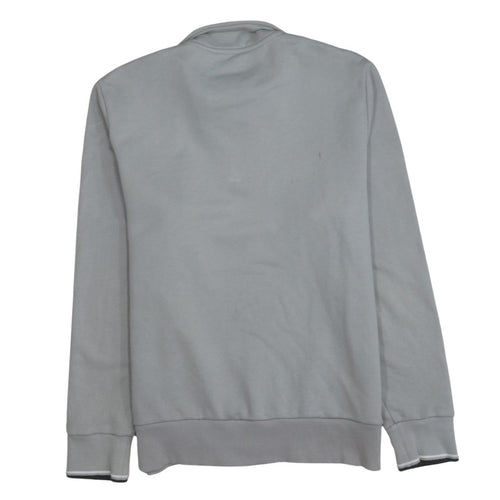 Fred Perry Men's Grey L 1/4 Zip Cotton Sweatshirt
