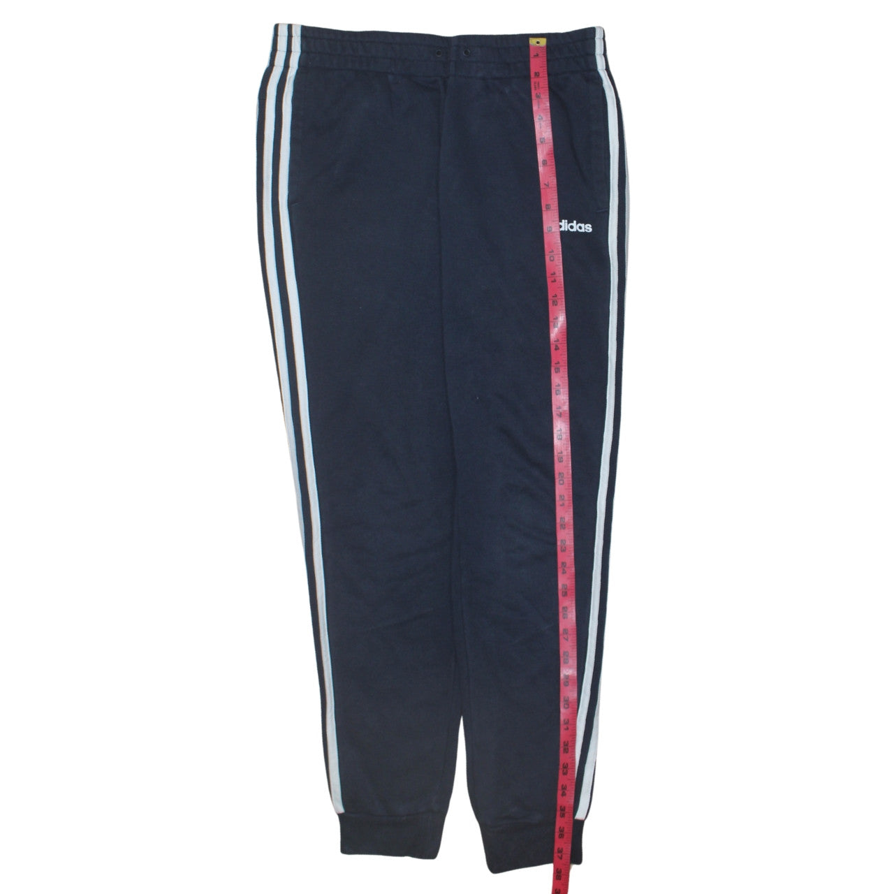 Adidas Womens Blue Track Pants Size 12-14 Elastic Waist Side Stripe