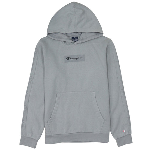Champion Boys Grey 2XL Hoodie Pullover Cotton Blend Logo Sweatshirt