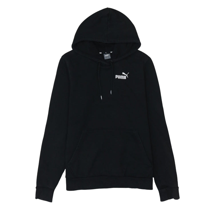 Puma Men's Black Pullover Hoodie L Logo Fleece Sweatshirt