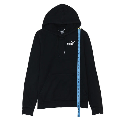 Puma Men's Black Pullover Hoodie L Logo Fleece Sweatshirt