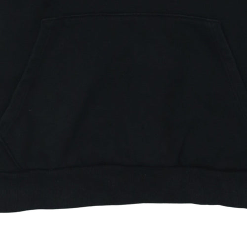 Puma Men's Black Pullover Hoodie L Logo Fleece Sweatshirt