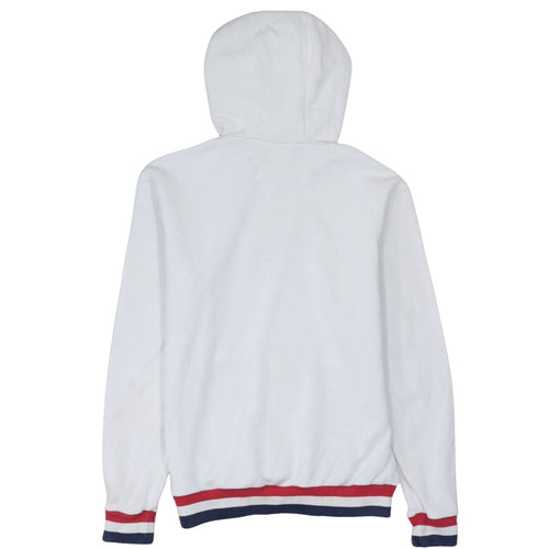 Fila Men's White Pullover Hoodie S Logo Graphic Cotton Blend
