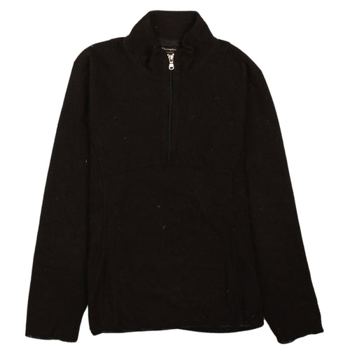 Champion Women's Black Fleece 1/2 Zip Pullover Sweatshirt Size L