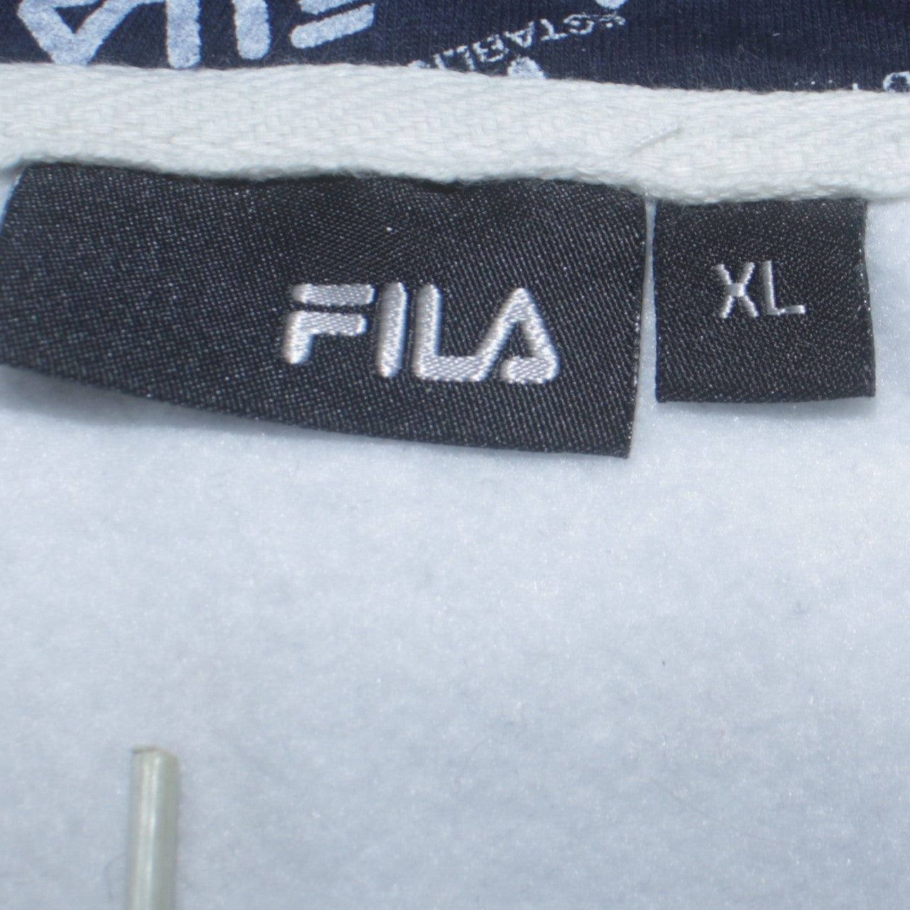 FILA Men’s White Sleeveless Hoodie Vest XL Sports Fleece