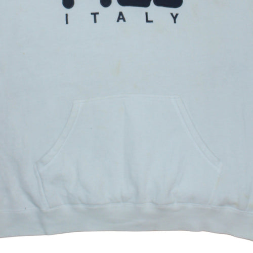 FILA Men’s White Sleeveless Hoodie Vest XL Sports Fleece