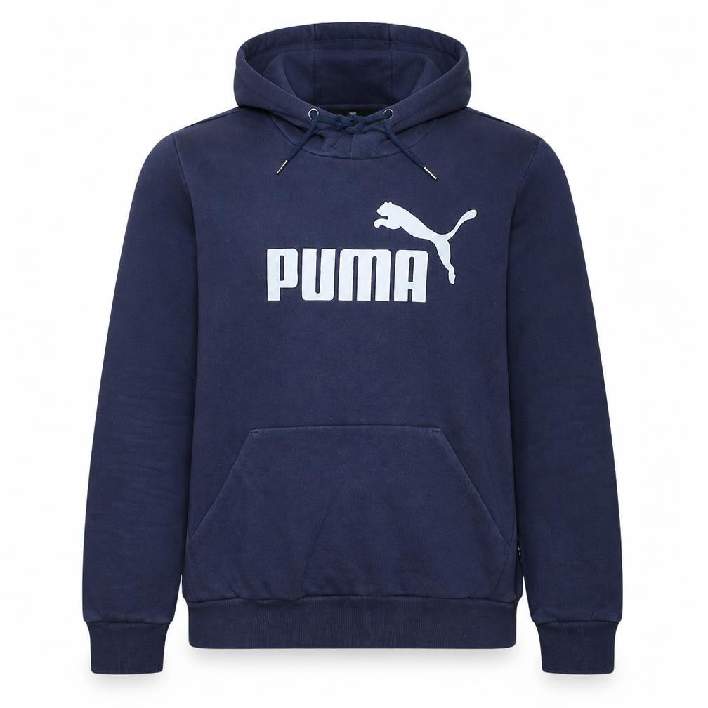 Puma Men's Blue Pullover Hoodie M Logo Sportswear Fleece