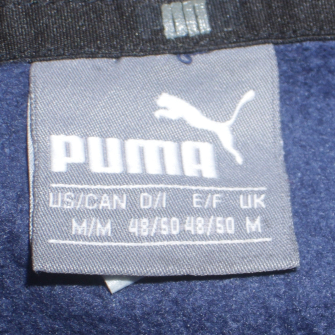 Puma Men's Blue Pullover Hoodie M Logo Sportswear Fleece