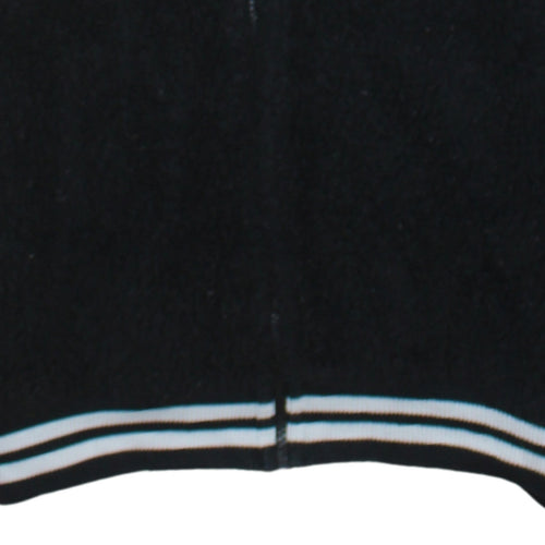 Nike Women Black White Full Zip Fleece Sweatshirt L