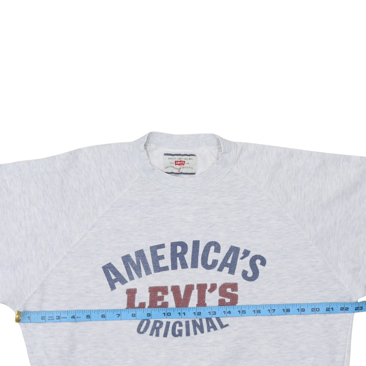 Levi's Men's Grey Pullover Sweatshirt Small Graphic Logo Vintage