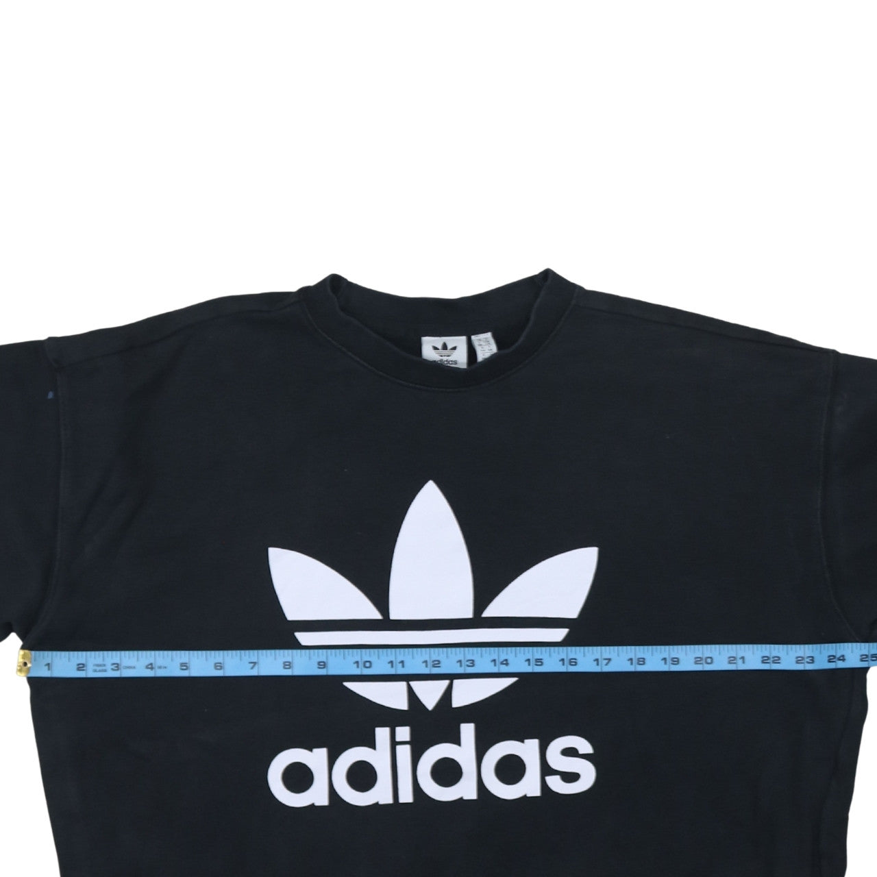 Adidas Women Black Crew Neck Pullover Sweatshirt Size 18 L Logo