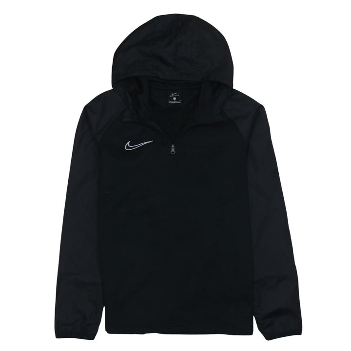 Nike Boys Black Dri-FIT 1/4 Zip Hooded Sweatshirt Size L 147–158cm