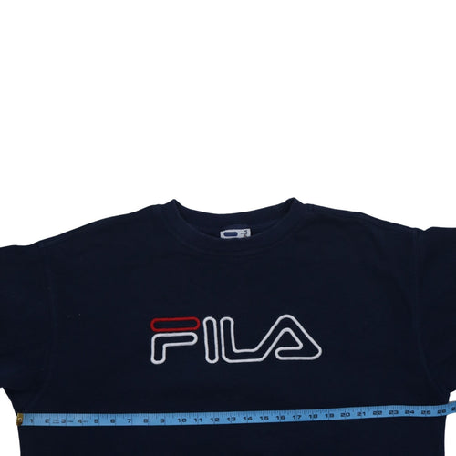 Fila Womens Navy Blue XL Crew Neck Pullover Sweatshirt