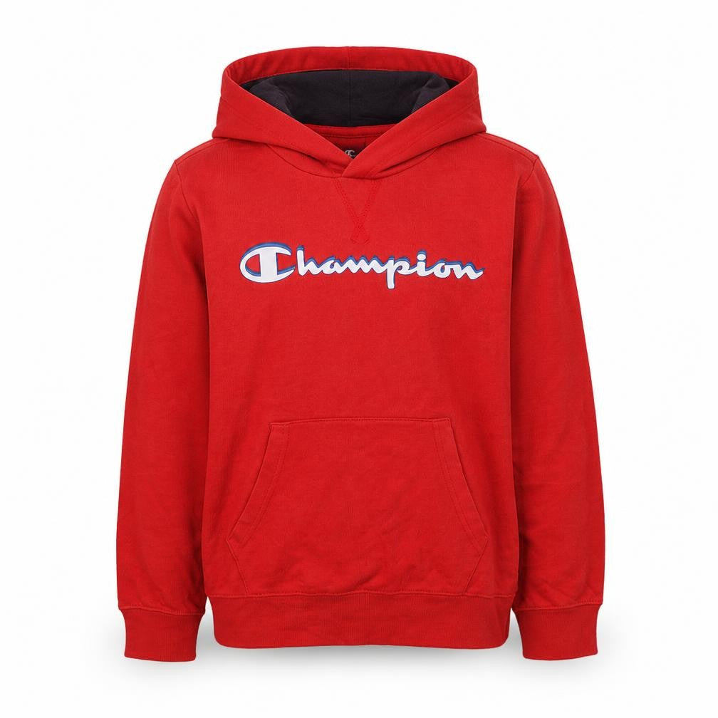 Champion Boys Red Pullover Hoodie 11-12 Years Graphic Logo Sweatshirt