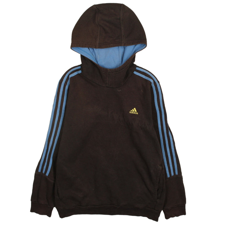 Adidas Boys Black Pullover Hoodie 13-14 Years Logo Fleece Sportswear