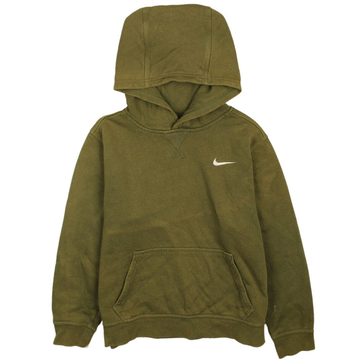 Nike Boys Green Pullover Fleece Hoodie 12-13 Years Regular Fit