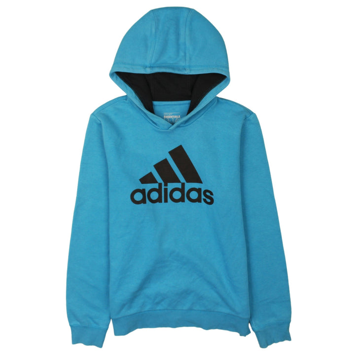 Adidas Boys Blue Pullover Hoodie 13-14 Years Sport Essentials Logo