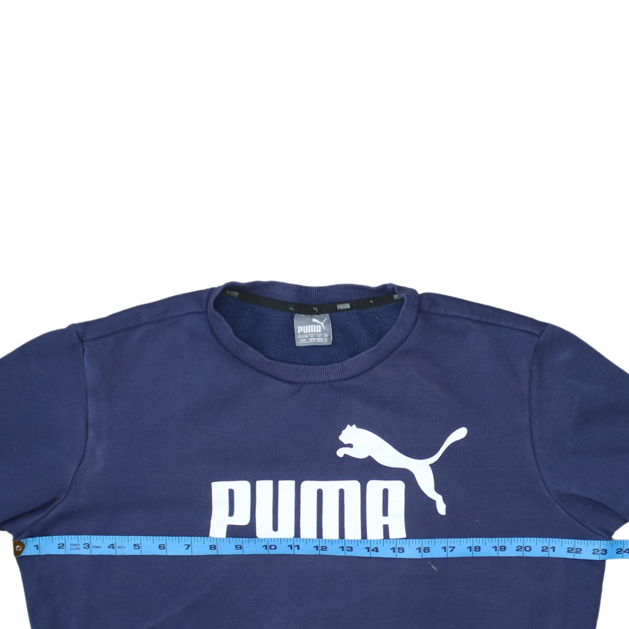 Puma Men's Blue Logo Crew Neck Pullover Sweatshirt Size M