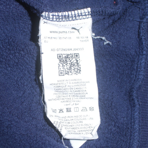 Puma Men's Blue Logo Crew Neck Pullover Sweatshirt Size M