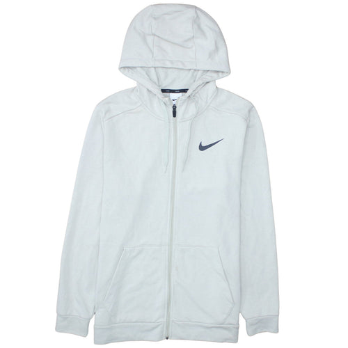 Nike Mens Grey Dri-FIT Full Zip Hoodie Sweatshirt Size M