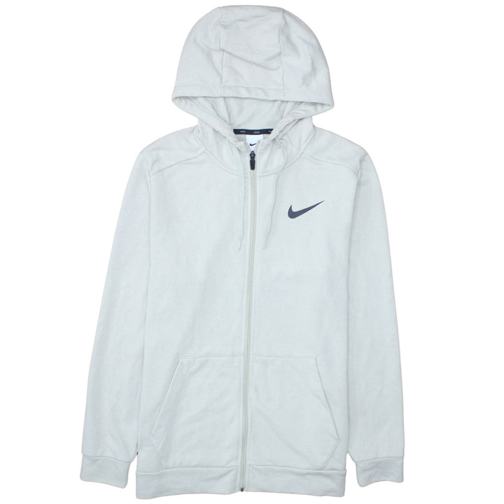 Nike Mens Grey Dri-FIT Full Zip Hoodie Sweatshirt Size M